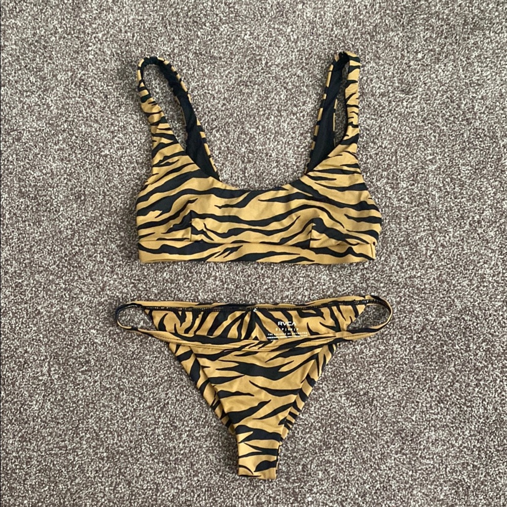 RVCA Animal Print Bikini size Small